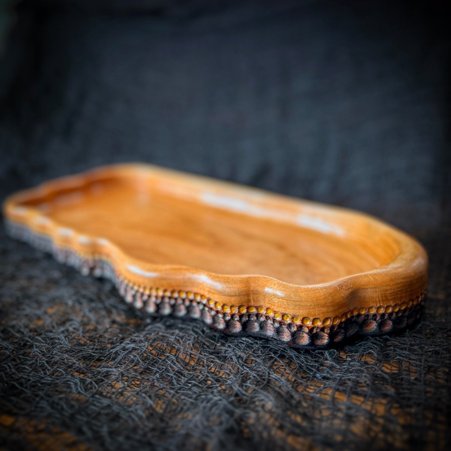 Gilded Current No. 01 — Cherry Wood Serving Tray