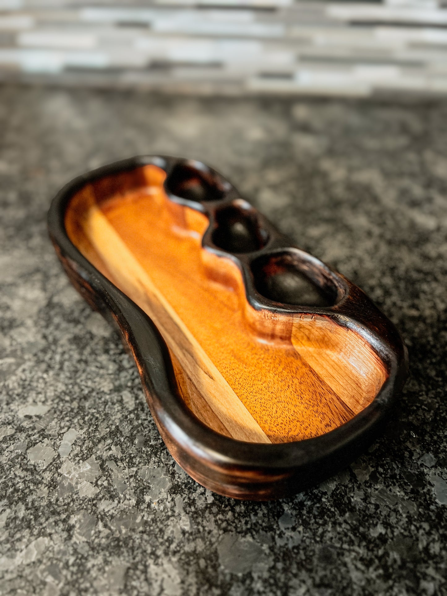Chicken Nuggie Tray – Handmade Wooden Nugget & Sauce Tray