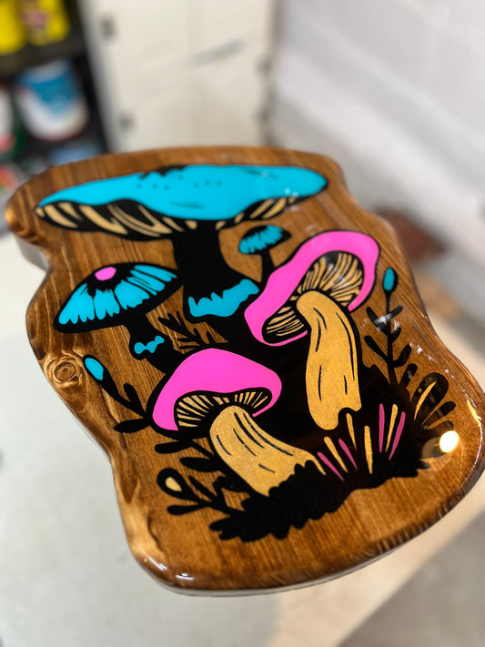 Handcrafted Mushroom Side Table | Functional Art Furniture