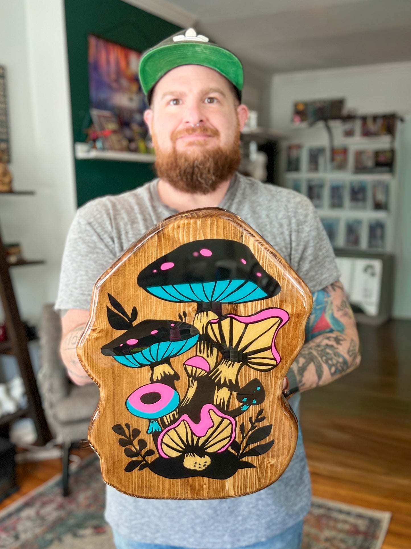 Handcrafted Mushroom Side Table #2 | Functional Art Furniture