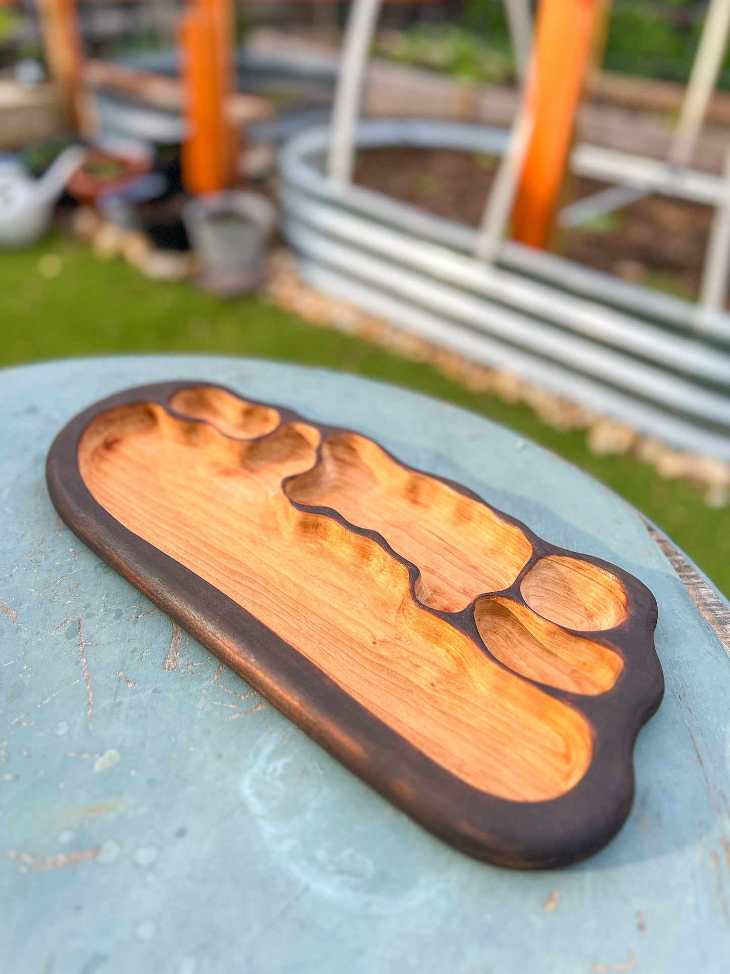 Torched Current No. 01 | Handmade Cherry Serving Tray